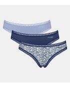 3er-Pack Go Crush Mini-Slips hellblau/marineblau/weiß