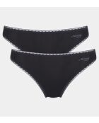 Set di 2 slip neri Go H Tai a taglio alto