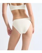 Set di 2 slip scollati Go Casual H High Leg in seta bianca