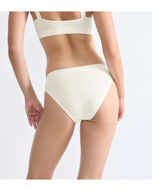 Set di 2 slip scollati Go Casual H High Leg in seta bianca