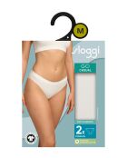 Set di 2 slip scollati Go Casual H High Leg in seta bianca