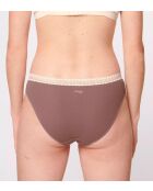 Confezione da 2 mutandine Go Ribbed H Tai marrone chiaro/crema