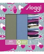 Set aus 3 Go Crush Mini-Slips dunkelgrün/hellblau/mehrfarbig
