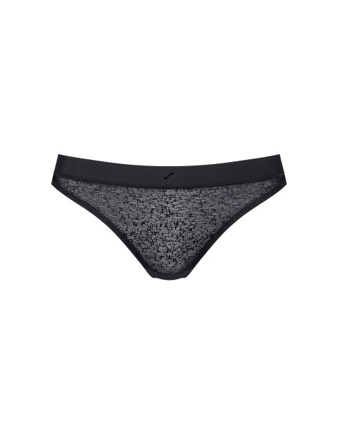 S By Superb Bikini-Höschen mit hohem Ausschnitt, schwarz