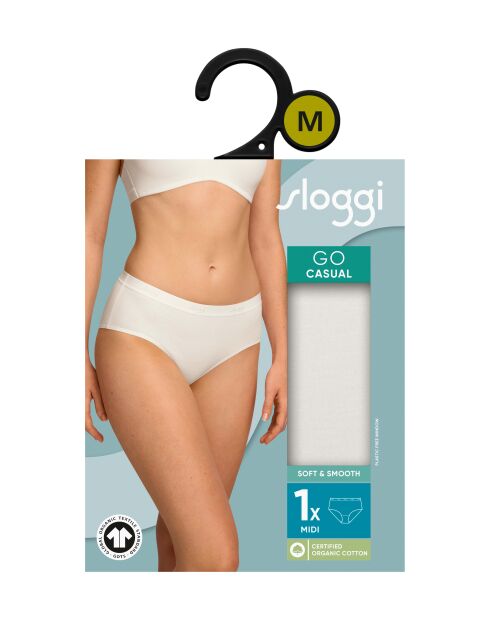 Weiße Go Casual H Midihose aus Seide