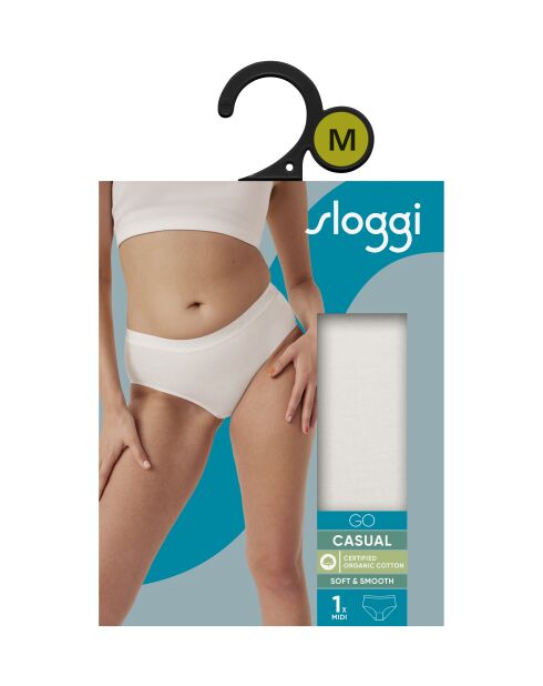 Weiße Go Casual H Midihose aus Seide