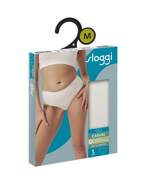 Weiße Go Casual H Midihose aus Seide