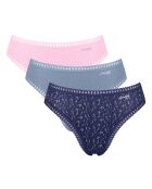 Confezione da 3 mutandine Go Crush High Leg Rosa/Grigio/Navy