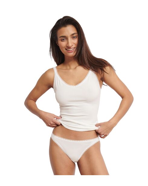 Set di 2 slip a vita bassa Go Mini in seta bianco
