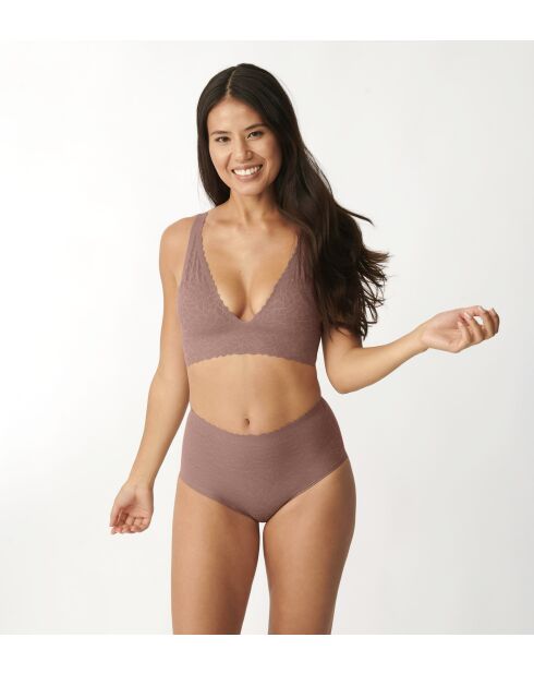 Slip a vita alta Zero Feel Lace 2.0 cacao