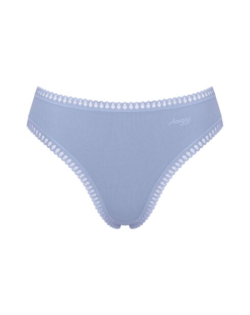 Set di 3 mutandine a gamba alta Go Crush, blu chiaro/blu e bianco