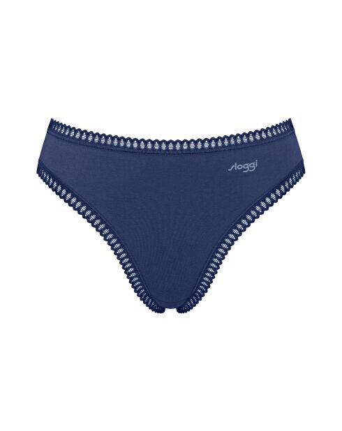 Set di 3 mutandine a gamba alta Go Crush, blu chiaro/blu e bianco