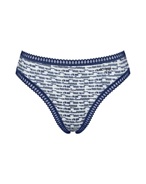 Set di 3 mutandine a gamba alta Go Crush, blu chiaro/blu e bianco