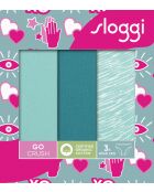 Set di 3 mutandine a gamba alta Go Crush, blu cielo/turchese/azzurro chiaro