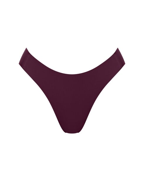 Slip échancré Zero Feel 2.0 High Leg bordeaux