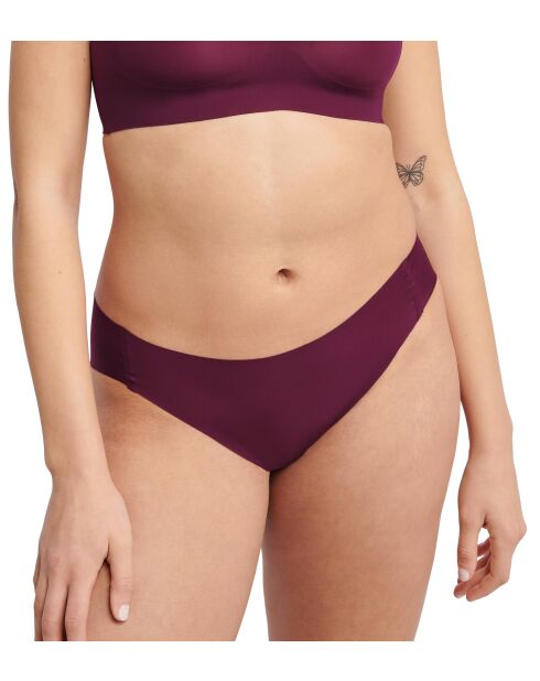 Slip échancré Zero Feel 2.0 High Leg bordeaux