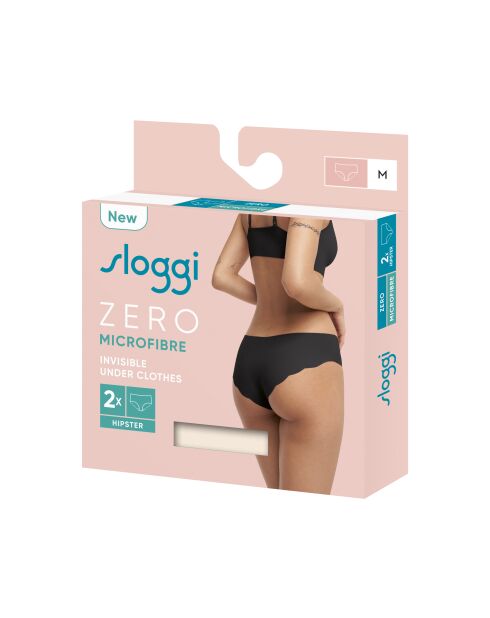Confezione da 2 slip hipster Zero Microfibre 2.0 nude