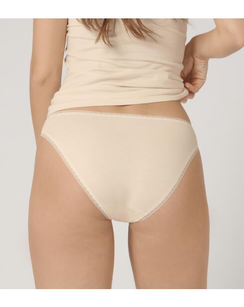 Set di 2 slip Go H Tai dentellati in polvere fresca