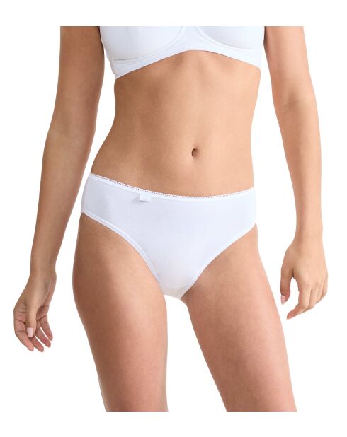 24/7 Cotton Tai weißer, hochgeschnittener Slip