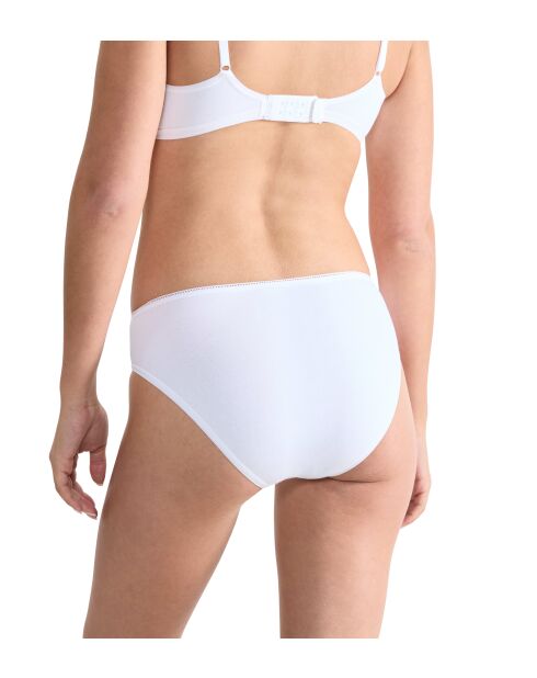24/7 Cotton Tai weißer, hochgeschnittener Slip