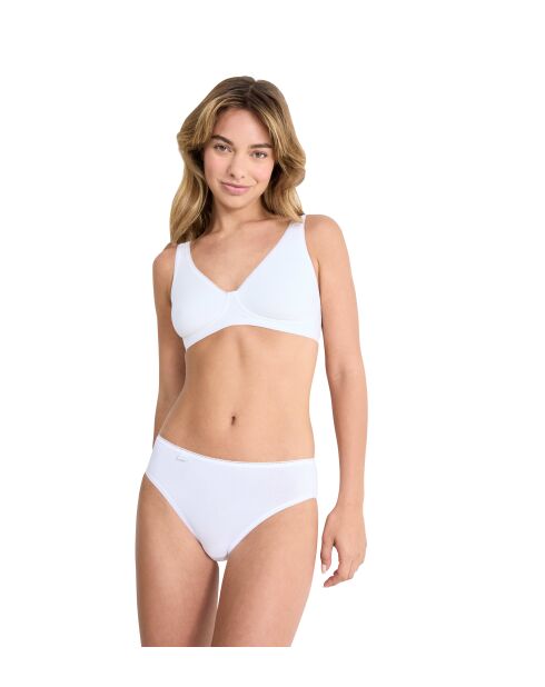 24/7 Cotton Tai weißer, hochgeschnittener Slip