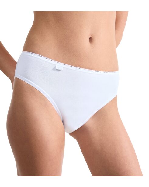 24/7 Cotton Tai weißer, hochgeschnittener Slip