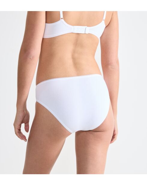 24/7 Cotton Tai weißer, hochgeschnittener Slip