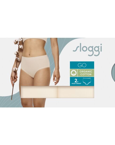 Confezione da 2 mutandine Go High Waist Fresh Powder