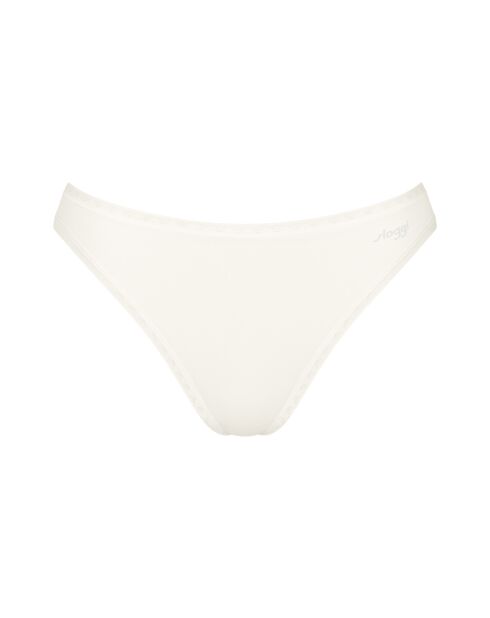 Set di 2 slip Go Tai a taglio alto in seta bianca