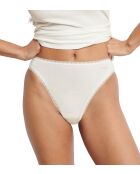 Set di 2 slip Go Tai a taglio alto in seta bianca