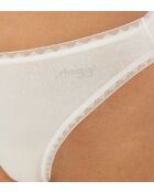 Set di 2 slip Go Tai a taglio alto in seta bianca