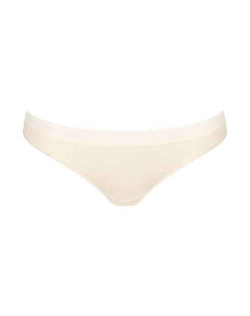 Set di 2 slip Go Ribbed R Brazil color crema/marrone con glassa