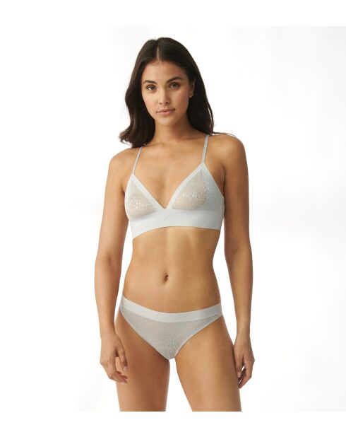 Culotte échancrée S By Superb Bikini gris pierre de lune