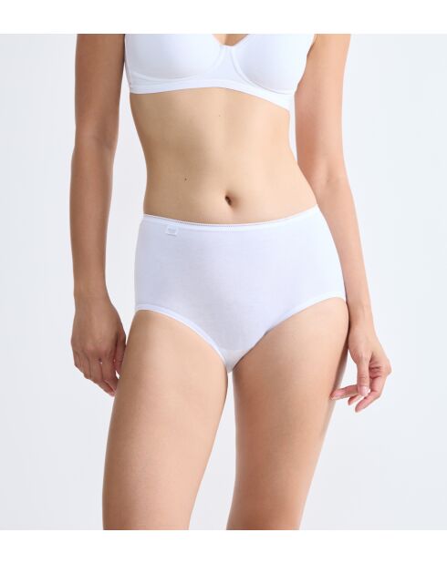 24/7 Midi-Midi-Slip aus Baumwolle in Weiß