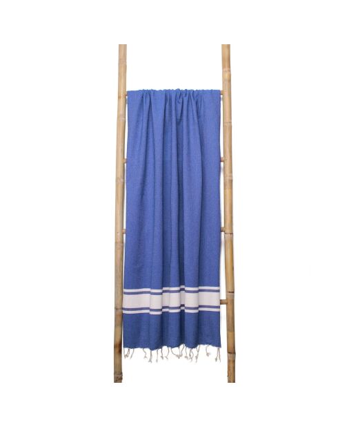 St Tropez Fouta aus griechischer Baumwolle, blau, XXXL, 200 x 300 cm