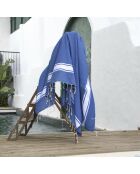 St Tropez Fouta aus griechischer Baumwolle, blau, XXXL, 200 x 300 cm