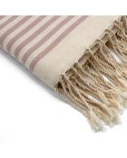 Hossegor Fouta aus Baumwolle, Größe XXL, puderrosa, 200 x 200 cm