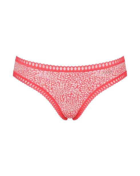 Set aus 3 Go Crush Mini-Slips in leuchtendem Koralle/Gelb/Korallenrot und Weiß