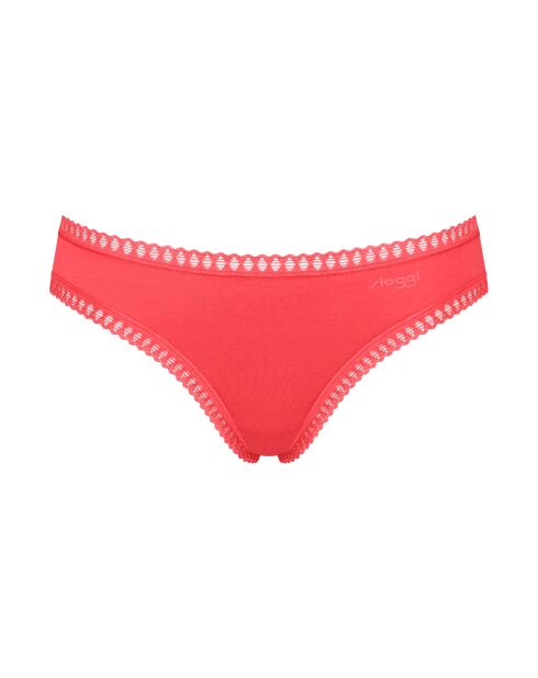 Set aus 3 Go Crush Mini-Slips in leuchtendem Koralle/Gelb/Korallenrot und Weiß