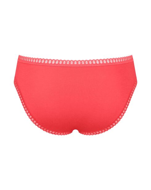 Set aus 3 Go Crush Mini-Slips in leuchtendem Koralle/Gelb/Korallenrot und Weiß