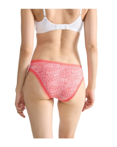 Set aus 3 Go Crush Mini-Slips in leuchtendem Koralle/Gelb/Korallenrot und Weiß