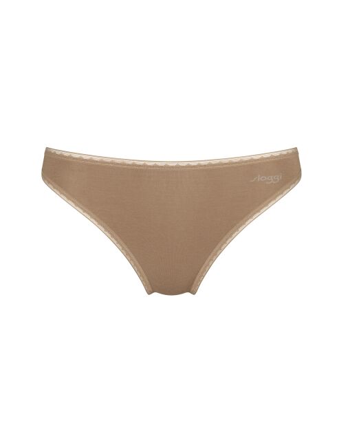 Set di 2 nostalgici slip scollati Go H Tai marroni