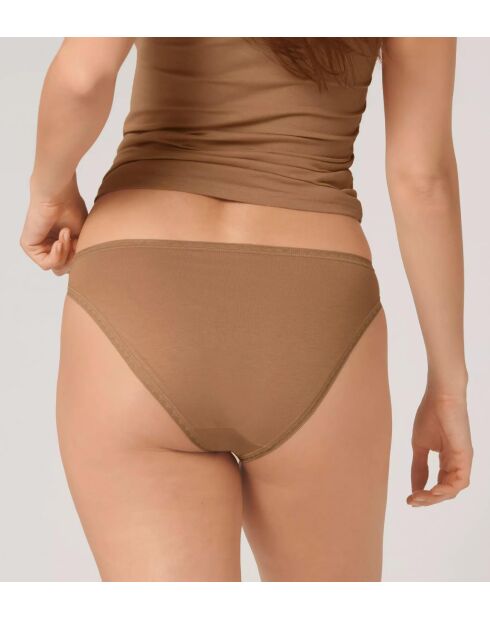 Set di 2 nostalgici slip scollati Go H Tai marroni