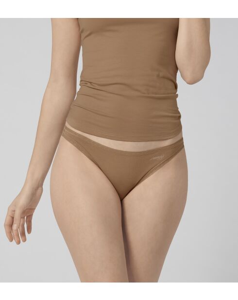 Set di 2 slip Go Mini a vita bassa in marrone nostalgico