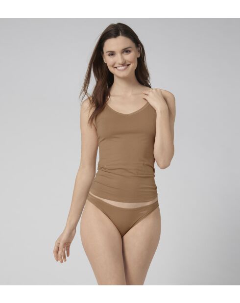 Set di 2 slip Go Mini a vita bassa in marrone nostalgico