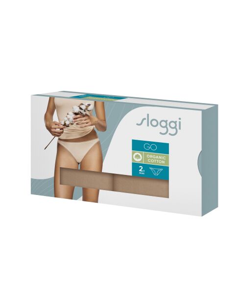 Set di 2 slip Go Mini a vita bassa in marrone nostalgico