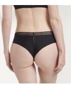 S Subtile freche schwarze Höschen mit niedriger Taille