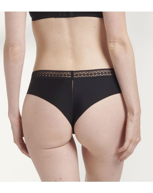 S Subtile freche schwarze Höschen mit niedriger Taille