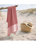 Ibiza katoen fouta clay roze - 100x200 cm