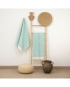 Hossegor Fouta Ente aus Baumwolle grün - 100x200 cm
